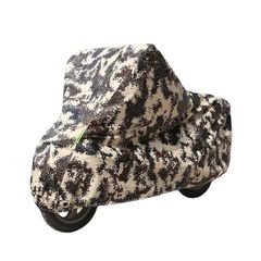 新品 バイクカバー 迷彩 ゼブラ柄 防水 紫外線防止 盗難防止 UVカット 原付 スクーター ビッグスクーター アメリカン 大型 125cc 250cc 400cc 厚手 カバー 風飛び防止 雨カバー (S(自転車ミニバイク) 迷彩（Desert）)
