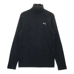 サイズ：L PUMA GOLF プーマゴルフ  タートルネック ニットセーター アンゴラ混 ドット柄 ブラック系 [240101520328] ゴルフウェア メンズ ストスト