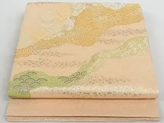 平和屋着物◎佐賀錦　太鼓柄袋帯　道長文　金糸　正絹　逸品　AAAI1353Ast