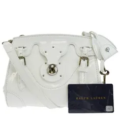 ラルフローレン リッキー ハンドバッグ 2way ショルダー レザー シルバー 美品】 RALPH LAUREN / ラルフローレン | Ricky リッキー / 27