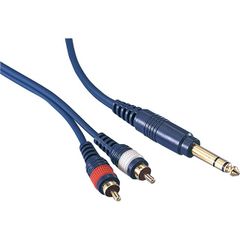 KYORITSU  KP-10SPRC　StPhone/RCA×2長さ1mオーディオケーブル　楽器ケーブル【メール便利用】