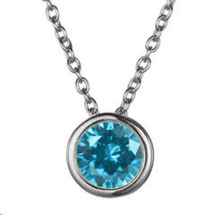 ☆ 12月（アクアマリンカラー） ☆ シルバー ☆ ネックレス 誕生石 ykyx15520 誕生石 ネックレス ジュエリー アクセサリー 首飾り ペンダント ニッケルフリー シンプル 一粒 レディース 大人 上品 エレガント 華奢 オフィス 通勤