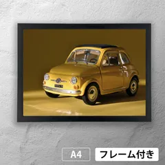 フィアット（FIAT）　500　ミニカー　フォトポスターA4　マット　その16　【フレーム付】《MT》のサムネイル