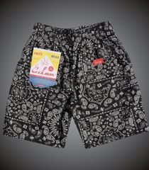 Cookman クックマン ルーズフィット イージー ショートパンツ (Paisley)bandana カラー：ブラック