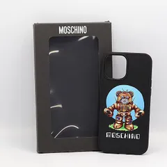 ケース付 良品 モスキーノ ブラック Z2 A7932 スマホケース iPhone12 Pro Max KTR 2000000 NSK
