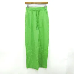 ザラ イージーパンツ ボトムス リネン混 レディース Sサイズ グリーン ZARA 【中古】