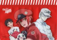 【中古】雑貨 赤血球＆白血球(好中球)＆一般細胞 ジッパーバッグ 「はたらく細胞×ローソン」 対象商品購入特典