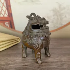 麒麟 香炉 お香 お香立て 置物 オブジェ アンティーク 優雅 伝統的 運 金運 健康運 出世運 家庭運 家内安全 インテリア 玄関 リビング 贈り物 プレ魔除け オフィス 飾品 幸運