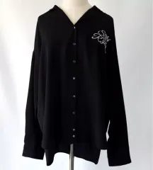 【中古】ポロシャツ・ワークシャツ(キャラクター) スコッチ・バーボン・ライ ネーム筆記体ワンポイント刺繍シャツ ブラック レディースXLサイズ 「名探偵コナン」