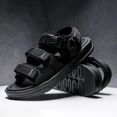 ☆ ブラック ☆ 40(25cm) ☆ サンダル メンズ サンダル メンズ おしゃれ 厚底 コンフォートサンダル スポーツサンダル ビーチサンダル スリッパ 軽量 軽い クッション 履き心地が良い 滑り止め すべり止め 歩きやすい 快適 シンプル カジュアル