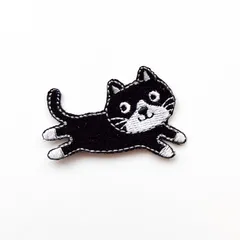 黒猫ハチワレ　水注　ハンドペイント　黒猫コレクション ビンテージ 2025年最新】ハチワレ猫ワッペンの人気アイテム - メルカリ