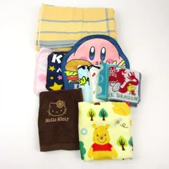 ハンドタオル 10点セット ハローキティ ディズニーなど キャラクター まとめて 大量 レディース 【中古】