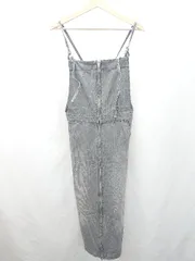 ◇ Θ Bonjour Sagan ボンジュールサガン ロング デニムジャンバースカート サイズM ブルー レディース E  【1502180063121】