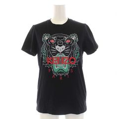 켄조 KENZO T 셔츠 컷 소 크루 넥 타이거 로고 프린트 반소매 S 블랙 블랙 / DK ■PN