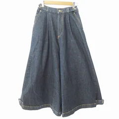ズッカ zucca 美品 22SS ハイパーストレッチ デニム パンツ ワイド スカンツ インディゴ S 0520のサムネイル