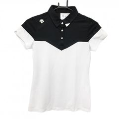 DESCENTE GOLF ノースリーブポロシャツ S ホワイト白 - メルカリ