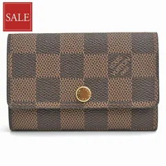 ルイヴィトン キーケース メンズ ダミエ ミュルティクレ6 6連キーケース エベヌ(ブラウン) Louis Vuitton N62630 中古