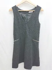 ◇ any SiS エニィスィス 装飾パール シンプル ノースリーブ ミニ ワンピース サイズ1 ブラック レディース P  【1406240043187】のサムネイル