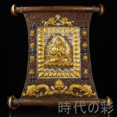 Saizo antiques, former collections, temple collections, painted gold, silver Kannon Buddha statues, Tangkatan Castle, Qing Dynasty, copperware, old toys, antiques, Chinese objects, Chinese antiques, collections, period objects, Buddhist statues, R07100142