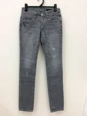 Rarutus　ブラックデニム ダメージ加工 色落ち