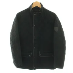 ポロ ラルフローレン POLO RALPH LAUREN キルティングジャケット 中綿ジャケット アウター ハイネック ロゴレザーパッチ L 黒 ブラック /YT