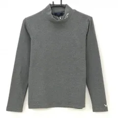 【新品】キャロウェイ 長袖ハイネックシャツ グレー 起毛 ネックロゴ白  レディース S ゴルフウェア 2023年モデル Callaway