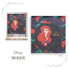 【MINIBOX 暖簾制作工房 正規販売店舗】【匿名配送ネコポス全国送料無料】のれん Disney「プリンセス アリエル」85×90cm【日本製】ディズニー タペストリー 目隠し 間仕切り 家紋 暖簾