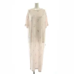 ジェラートピケ gelato pique 24SS PEANUTS 総柄プリントワンピース ルームウェア 半袖 F ペールピンク /ES ■OS