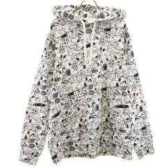 Levi's リーバイス PEANUTS ピーナッツ コラボ スヌーピー 長袖 スウェットパーカー L ホワイト SNOOPY レディース 古着