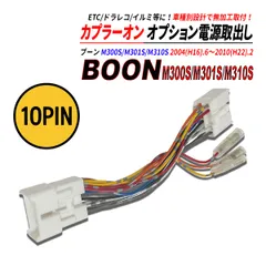 ブーン M300S / M301S / M310S 電源取り出しカプラー オーディオ分岐 ナビ裏 カプラーオン ETC ドラレコ 常時電源 ACC電源 イルミネーション電源