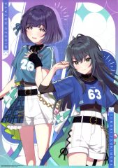 [중고] 클리어 포스터 그리기 내려 A3 클리어 포스터 츠키무라 테 毬 & 秦谷美鈴 [이치 반 쿠지 학원 아이돌 마스터 Part2] D 상