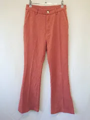 ◇ ⊇ JEANASIS ジーナシス 裾スリット 秋冬 フレアパンツ サイズM ブラウン系 レディース E  【1507230007551】