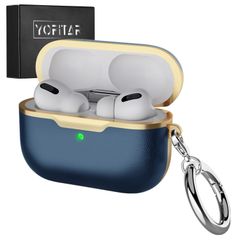 【人気商品】AirPods for Pro/AirPods Pro2ケース エアーポッズ プロ第2世代/エアーポッズ プロ用 ケース PUレザー 防塵防水 耐衝撃 YOFITAR カラビナ付き 持ち運び便利 ソフトカバー ワイヤレス充電対応 全面保護 AirP