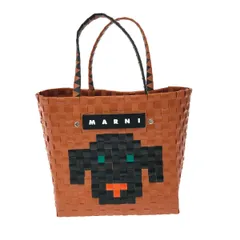 MARNI 犬の顔モチーフ トートバッグ エクリュ(ソフトベージュドッグ) MARNI MARKET ANIMAL BASKET