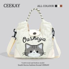 CEEKAY 高級感あふれる ショルダーバッグ レディース 2025年新作 大容量 通勤用 夏用 腋下トートバッグ 黒色 白色 茶色