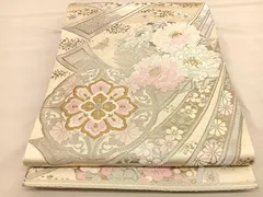 【服部織物】謹製 袋帯 引き箔 六通柄 正絹 オリエント更紗 24金 服部織物】謹製 袋帯 引き箔 六通柄 正絹 オリエント更紗 24金