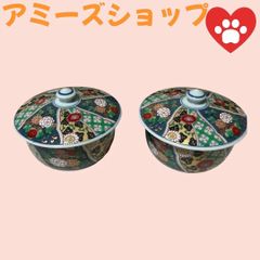 お椀蓋付き赤絵蘭