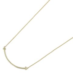 ティファニー TIFFANY＆CO ネックレス Tスマイル スモール ネックレス 首回37/41㎝ K18（イエローゴールド） Tスマイル スモール ネックレス レディース Used A