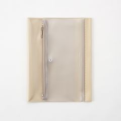 ダイゴー　isshoni.ペンケース付きノートカバーPVC 　A5サイズ R　　ベージュ　N1937