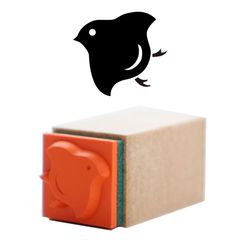 ハンコ 千鳥 かわいいスタンプ・はんこ・ゴム印 小鳥・動物 印影サイズ：10mm×9mm