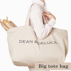 ディーン＆デルーカ トートバッグ DEAN&DELUCA ビッグトートバッグ ナチュラル 内ポケット付き 大容量 買い物袋 エコバッグ