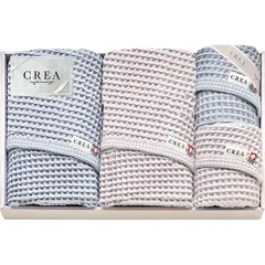 CREA×今治ワッフルソフト バスタオル2P&フェイスタオル2P バスタオル57×120cm、フェイスタオル31×80cm B1146525