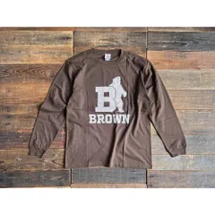 ☆ BROWN ☆ Mサイズ ☆ LONG SLEEVE T-SHIRT 長袖カットソー Tシャツ 男女兼用 カットソー 長袖Tシャツ 長袖シャツ 長袖 クルーネック ロゴT トップス ロングスリープ ロゴ LONG SLEEVE T-SHIRT ロゴ入り