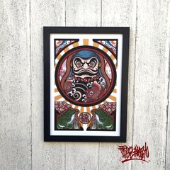 人気アイテムランキング 日本画 武士と獅子の線画 イラスト