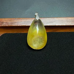 レア EU製 ★タイチンルチルペンダント★黄金針水晶 ゴールド アクセサリー 九星開運天然石B 34.4*21.3*12.6mm ZB9143