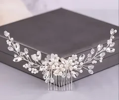 フラワーリーフ  ヘッドドレス シルバー