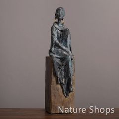 【新品未使用】アメリカンスタイルのアンティークアフリカフィギュアアート★装飾品★リビングルームテレビキャビネット玄関テーブル家の装飾 装飾品ycp133