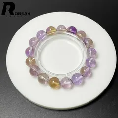 【限定一点】 夢色 EU製 ★ROBEAN・両色アメトリン★パワーストーン ブレスレット 天然石 プレゼント2  ギフト 11.5-12mm M0519260