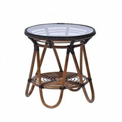 極美品】ヤマカワラタン ローテーブル ラタンテーブル 籐家具 山川