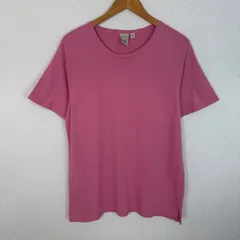 L.L.Bean エルエルビーン 無地 半袖Tシャツ ピンク Mサイズ レディース 古着 アメカジのサムネイル